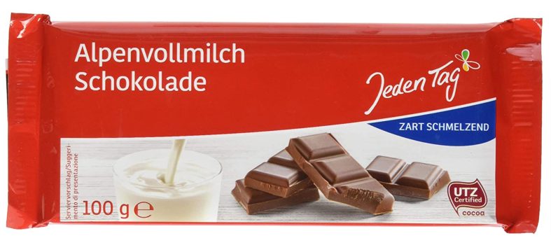 Jeden Tag Schokolade Alpenvollmilch 100 g   Amazon.de  Lebensmittel Getränke