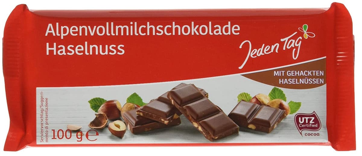 Jeden Tag Schokolade Alpenvollmilch-Nuss