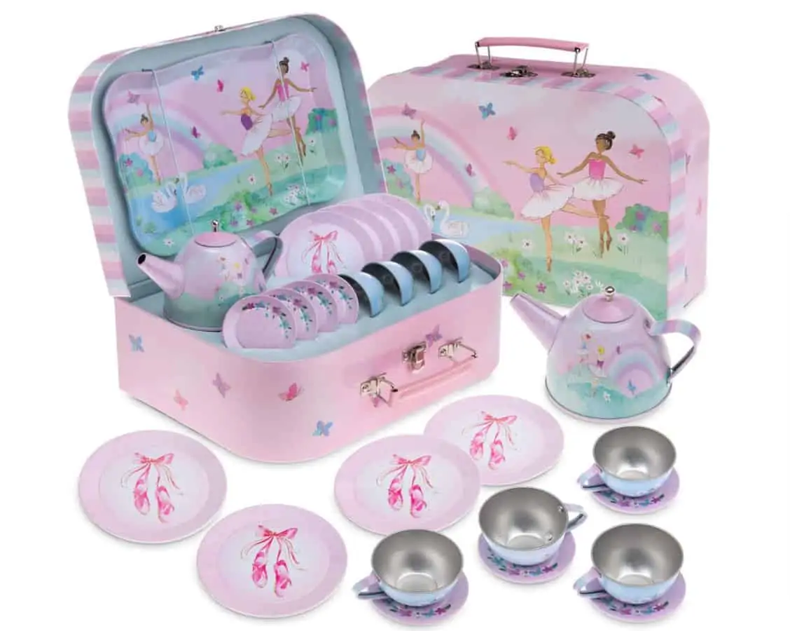Jewelkeeper – Zinn Teeservice für Mädchen & Tragetasche für 12,49 € inkl. Prime-Versand (statt 24,99 €)