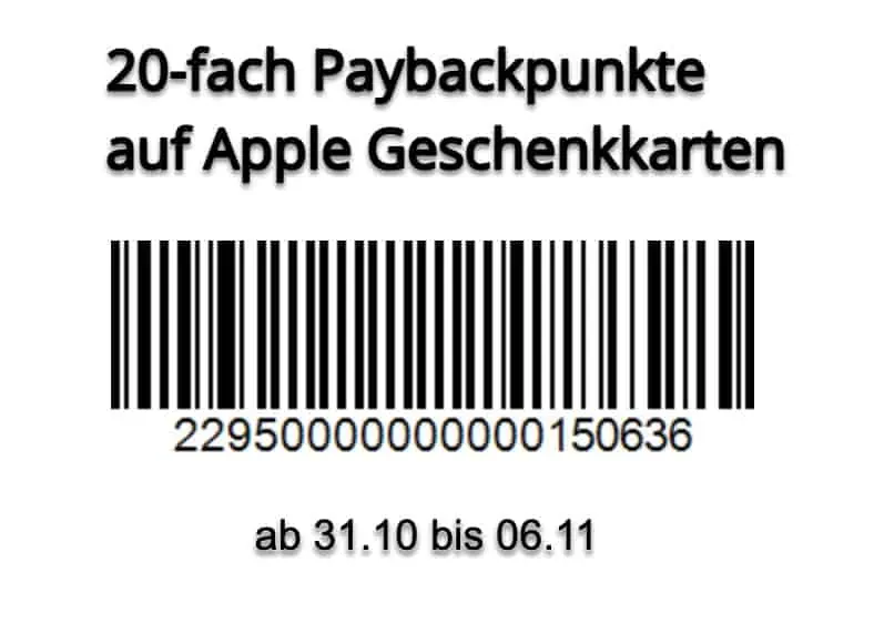 Penny: 20-fach Paybackpunkte auf Apple-Guthabenkarten