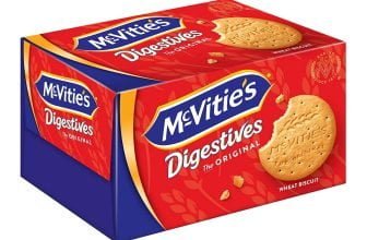 McVities Digestives 1 x 250 g – knusprige Kekse aus Grossbritannien – unvergleichlich leckere Bisqui