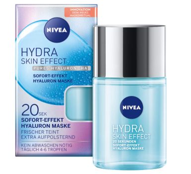 NIVEA Hydra Skin Effect 20 Sek Sofort Effekt Hyaluron Maske 100 ml Gesichtsmaske zur Vorbereitung auf die Tages und Nachtpflege Maske mit purem Hyaluron HA Amazon de Beauty