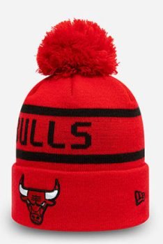 New Era NBA Chicago Bulls Jake Cuff Knit Bobble Beanie