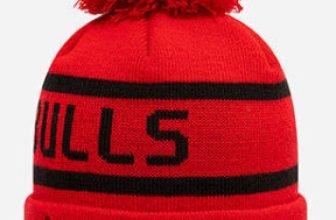 New Era NBA Chicago Bulls Jake Cuff Knit Bobble Beanie