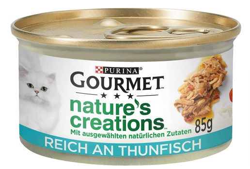 PURINA GOURMET Natures Creation Katzennassfutter in Gelee naturbelassen Thunfisch 12er Pack 12 x