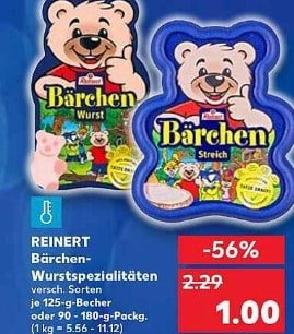 Reinert Baerchen Wurstspezialitaeten Angebot Bei Kaufland