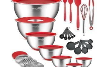 Rührschüsseln mit luftdichten Deckeln 25 Stücke Schüsseln Set COOLCOOK Rührschüssel set mit Reibe
