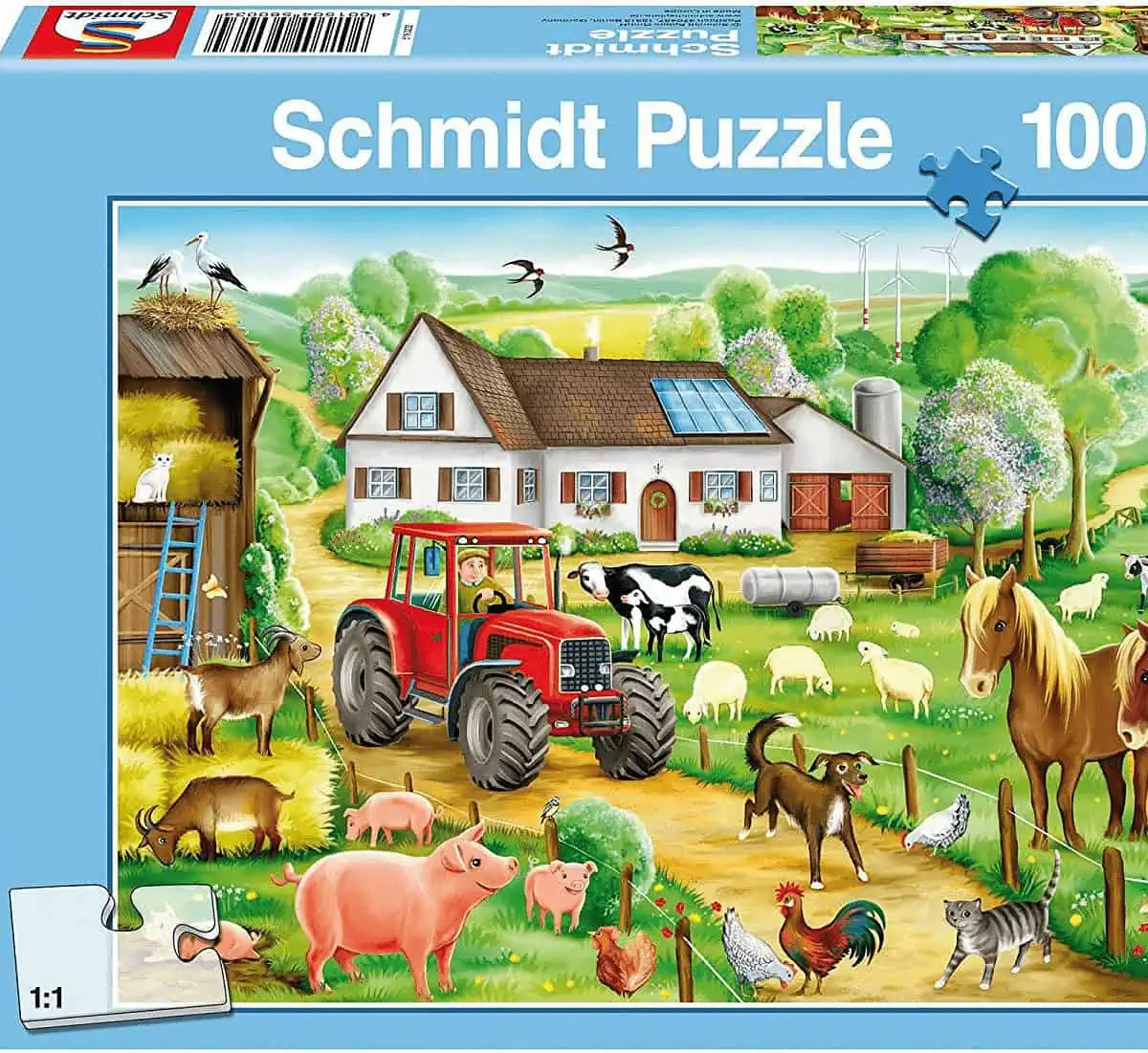 Schmidt Spiele 56003 Fröhlicher Bauernhof (100 Teile) für 5,00 € inkl. Prime-Versand (statt 8,00 €)