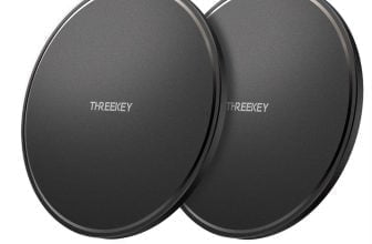 THREEKEY Fast Wireless Charger Ladepad kabelloses 10W Ladegerät Ladestation Qi Zertifiziert Kompa