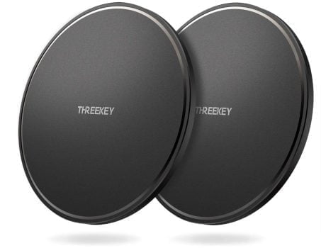 THREEKEY Fast Wireless Charger Ladepad kabelloses 10W Ladegerät Ladestation Qi Zertifiziert Kompa