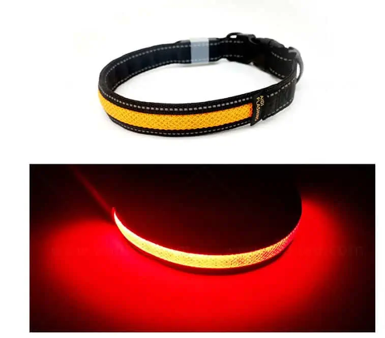 Toozey LED Leuchthalsband Hund mit 3 Beleuchtungsmodi, Einstellbare Länge und USB Aufladbar und Wasserdicht Nylon Leuchtband Hund für 6,40 € inkl. Prime-Versand (statt 15,99 €)