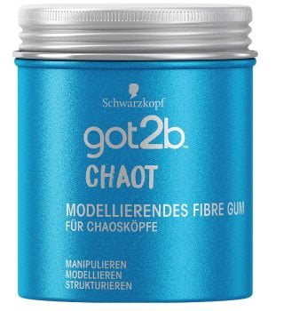 got2b Chaot modellierendes Fibre Gum Halt 3 100 ml Haarwachs für Männer kreiert zerzauste Looks