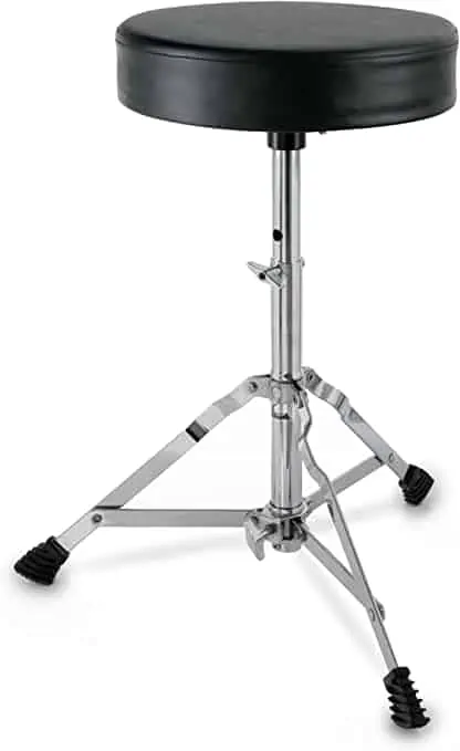 XDrum Schlagzeughocker Semi – Höhenverstellbar von 50-62 cm – mit Gummifüßen, zusammenklappbar – 4cm Polsterung für 13,05€ (Prime)