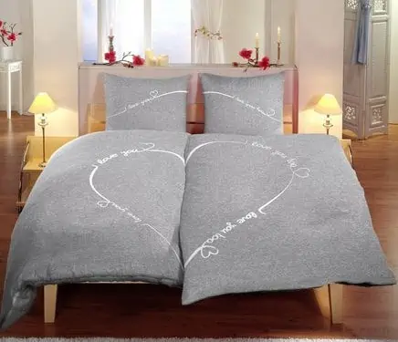 Bettwäsche »Love you«, One Home, Herzen und meliert 4 Teilig für 24,47 € inkl. Versand (statt 34,95 €)