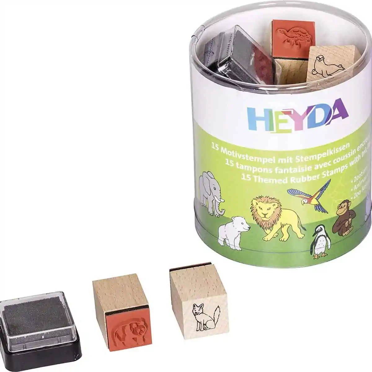 Heyda Stempel-Dose (Zoo-Tiere), 15 Stück für 6,99€ inkl. Versand (Prime)
