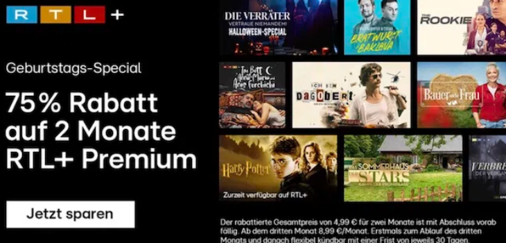 75% Rabatt auf RTL