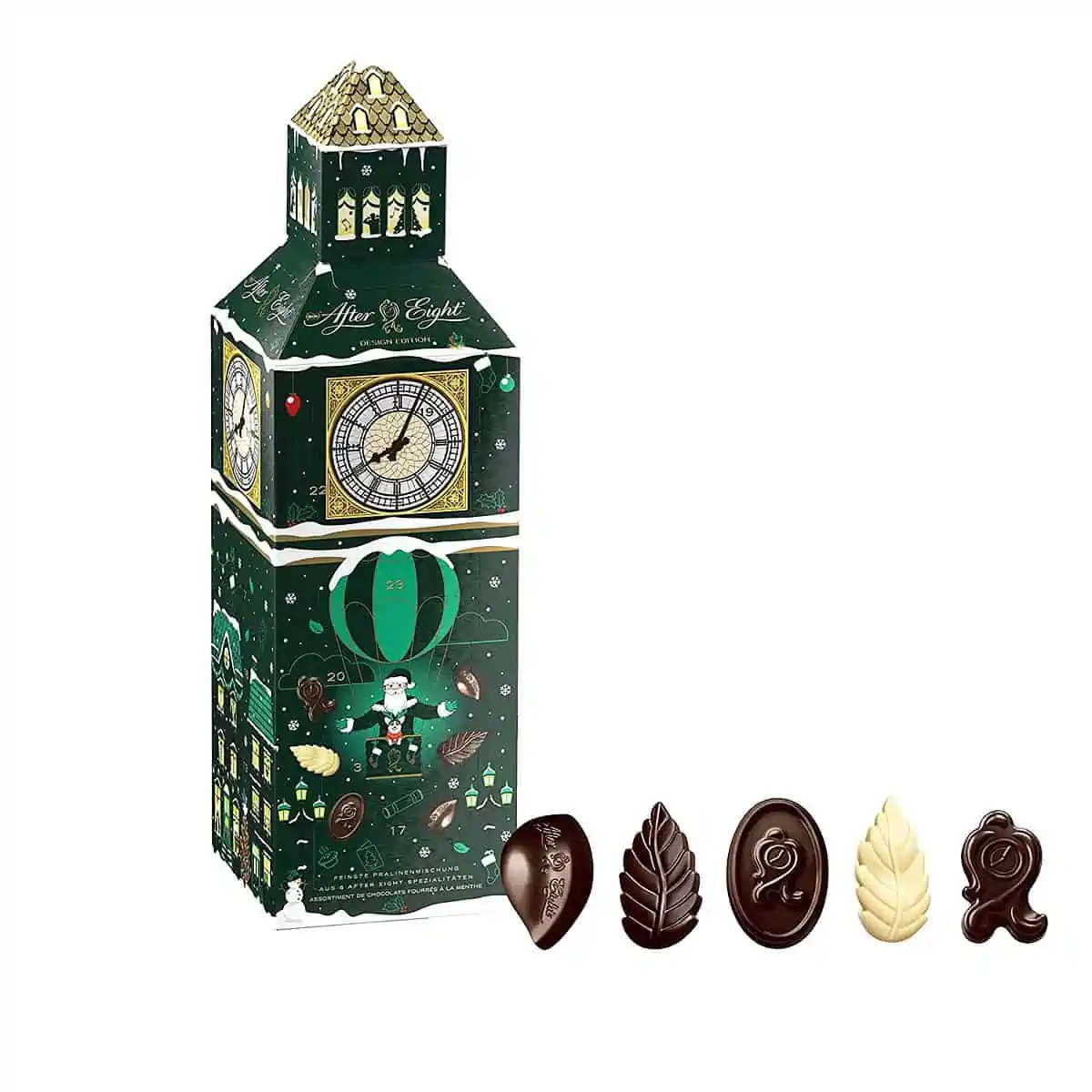 Nestlé After Eight Adventskalender Big Ben (Pralinen mit dunkler sowie weißer Schokolade & Minzcremefüllung) für 9,09 € [Prime] statt 19,98 €