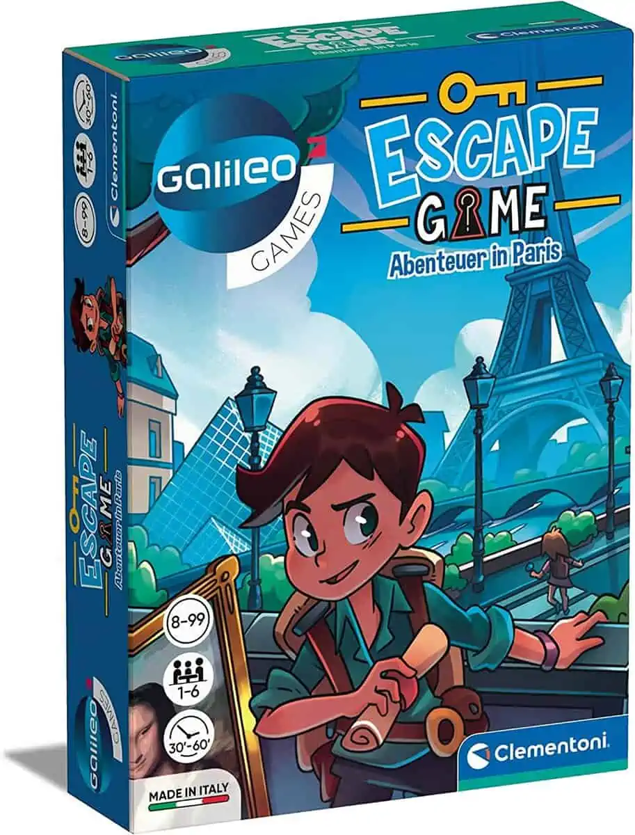 Clementoni 59268 Escape Game – Abenteuer in Paris Familienspiel zum Knobeln & Rätseln für 4,99 € [Prime] statt 7,98 €