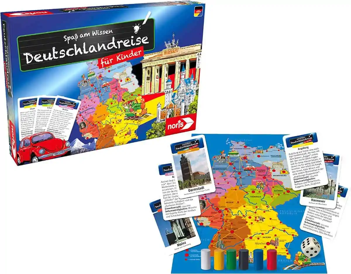 Noris 606071907 Deutschlandreise spannende Wettrennen durch die 16 Bundesländer (für Kinder ab 6 Jahren) für 8,00 € [Prime] statt 10,99 €