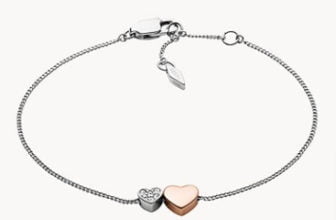 Armband Sutton Duo Hearts Edelstahl zweifarbig JF03095998 Fossil