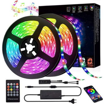 Bluetooth LED Strip 10M RLBUNZ RGB LED Streifen Lichtband steuerbar via App 5050SMD 300