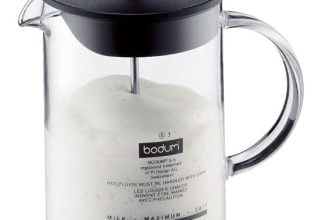 Bodum 1446 01 Milchschaeumer mit Glasgriff Latteo schwarz H 18cm B 15 6cm L 10cm Amazon de Kueche Haushalt Wohnen