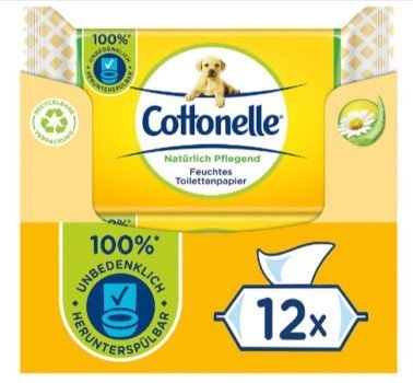 Cottonelle Feuchtes Toilettenpapier Natuerlich Pflegend Kamille Aloe Vera Biologisch Abbaubar Plastikfrei Wiederverschliessbar Vorteilspack 12 x 42 Feuchttuecher Amazon de Drogerie Koerperpflege