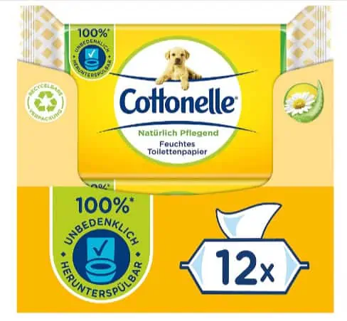 Cottonelle Feuchtes Toilettenpapier Kamille & Aloe Vera 792 Feuchttücher für 9,31 € inkl. Prime-Versand (statt 31,00 €)