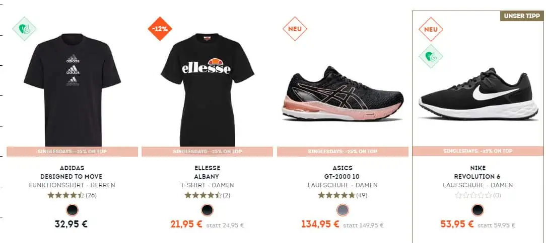 Sportscheck Singels Day: 25 % auf Sale