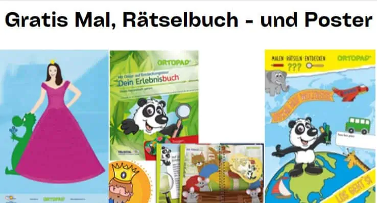 Gratis Mal, Rätselbuch – und Poster