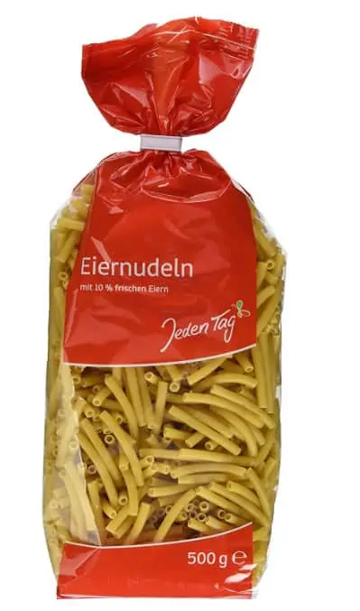 J.Tag Nudeln m.Ei 500g, Maccaronii für 0,82 € inkl. Prime-Versand