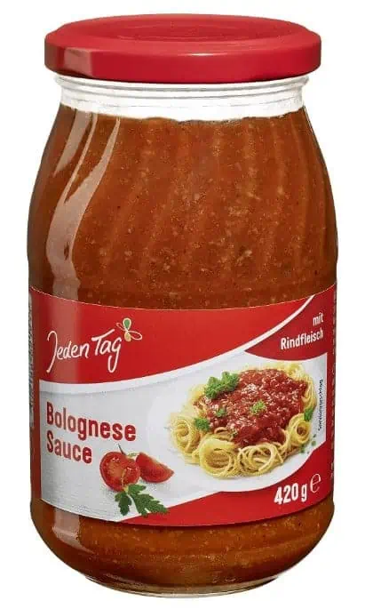5 x Jeden Tag Nudelsauce, Bolognese, 420 g / 400ml für 4,55 €
