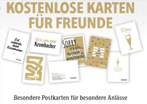 Kostenlose Postkarten Krombacher Freunde