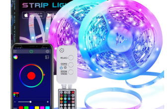 LED Strip HOVVIDA 20M Bluetooth LED Streifen RGB 5050 12V Wird von APP IR