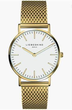 Liebeskind Berlin Damen Analog Quarz Uhr mit Edelstahl IP gold weiss   Amazon.de  Fashion