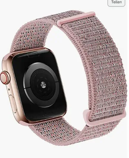 Nylon Sport Loop Armbänder Kompatibel mit Apple Watch 38mm 40mm 41mm 42mm 44mm 45mm für Frauen Männer, Verstellbares Nylon geflochtenes Ersatzarmband für Apple Watch SE iWatch Series 7/6/SE/5/4/3/2/1 für 2,99 € inkl. Prime-Versand (statt 9,99 €)