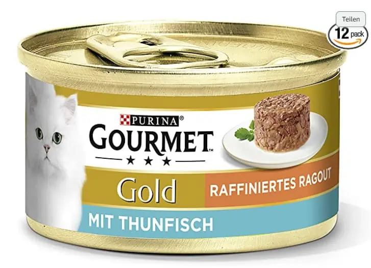 PURINA GOURMET Gold Raffiniertes Ragout Katzenfutter nass mit Thunfisch 12er Pack (12 x 85g) ab 5,02 € inkl. Prime-Versand