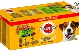 Pedigree Gemischte Selektion in Sauce – Hundenassfutter im Portionsbeutel – Hundefutter in Sauce mit Huhn – Rind – Truthahn Lamm – Grosspackung 40 x 100g Amazon de Haustier