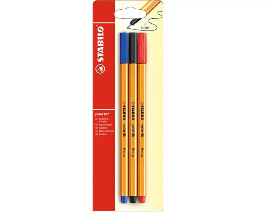 STABILO Point 88 – 3er Pack Fineliner für 1,00 € [Prime] statt 2,28 €