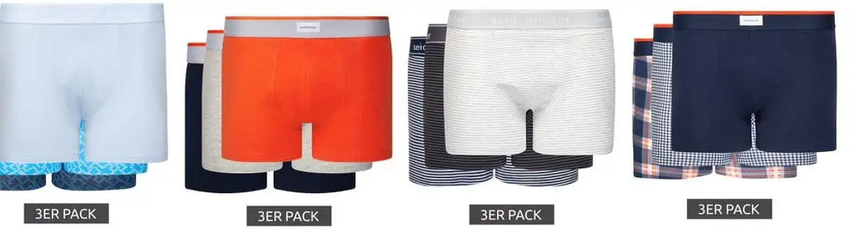 Seidensticker Herren Boxershorts 6er Pack (Gr. S bis XXL, diverse Motive) für 29,98 € inkl. Versand