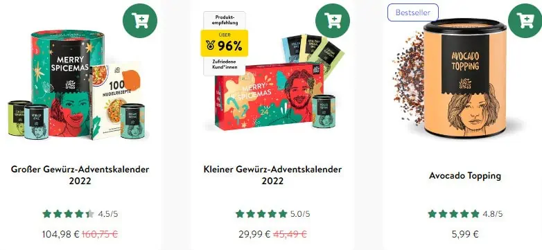 Just Spices Singles Day: 20 % Rabatt auf alle Gewürze