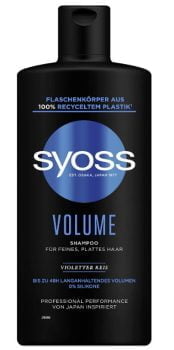 Syoss Shampoo Volume 440 ml Volumen Shampoo fuer feines plattes Haar silikonfreies Shampoo fuer bis zu 48 h Volumen ohne Beschweren vegane Formel mit Violettem Reis Amazon de Beauty