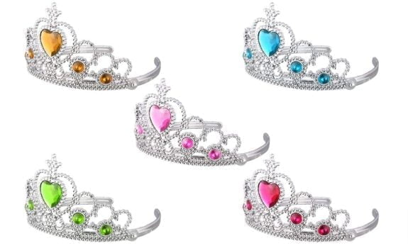 TOYMYTOY Dress Up Tiaras 5Pcs Kinder Prinzessin Tiara Crown Set Maedchen verkleiden Party Zubehoer Amazon de Spielzeug