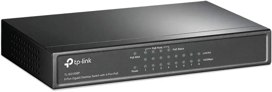 TP-LINK TL-SG1008P Netzwerk Switch 8 Port 1 GBit/s PoE-Funktion für 37,40 € inkl. Versand statt 49,35 €