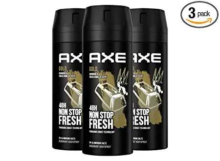 3x Axe Bodyspray Gold Deo, 150ml (Prime Spar-Abo)