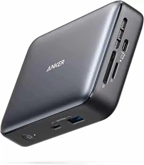 Anker PowerExpand 7-in-1 Thunderbolt 3 Mini Dock | max. 45W Aufladen | HDMI 2.0 4K@60Hz | USB-C & USB-A | Ethernet | microSD & SD | 69,99€