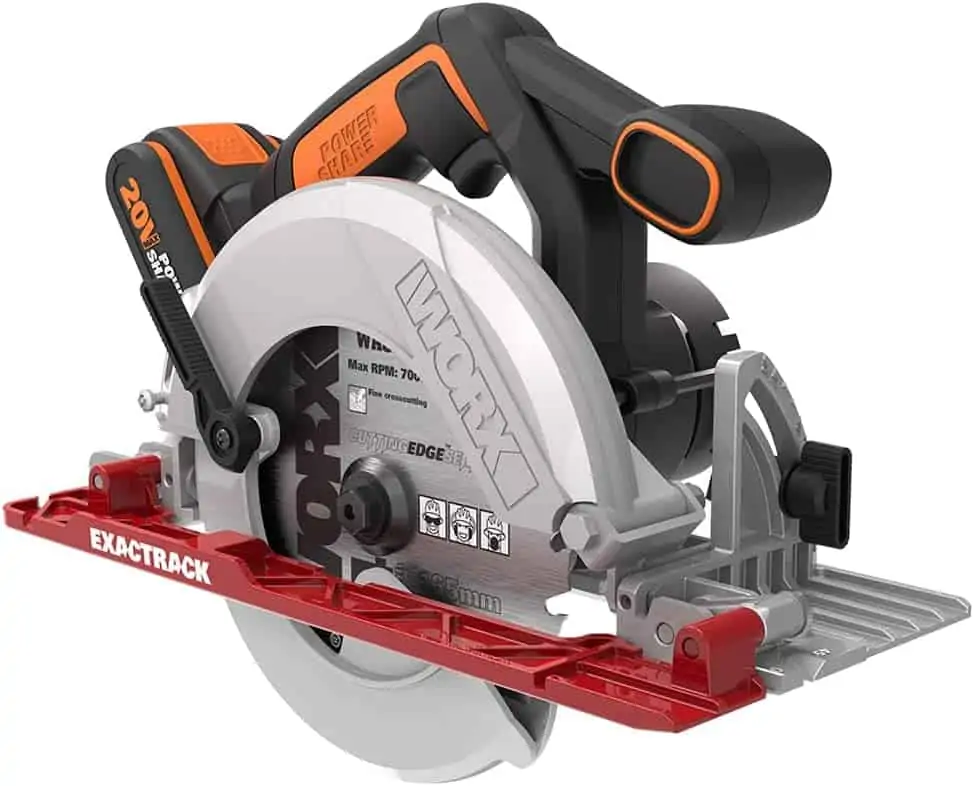 Worx WX530 Exactrack Kreissäge (20 V, inkl. Akku 2 Ah und Ladegerät) für 129,06 € inkl. Versand statt 181,99 €