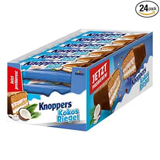 Knoppers KokosRiegel 24x 40g 🥥 Waffelriegel mit Milchcreme ab 11,09 € inkl. Prime-Versand