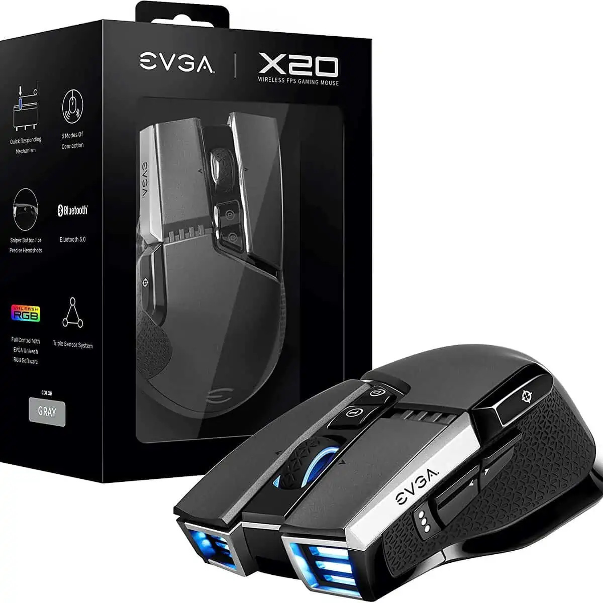 EVGA X20 Gaming Mouse (kabellos) für 37,71 € inkl. Versand statt 58,89 €