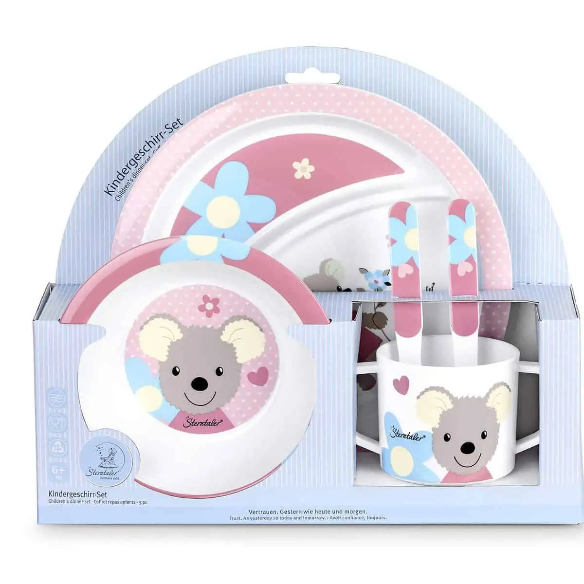 Sterntaler Geschirr-Set Mabel (Teller, Schale, Tasse, Löffel, Gabel) für 12,86 € inkl. Prime-Versand (statt 24,99 €)